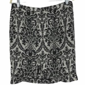 Forever 21 Black Tan Hi-Lo Pencil Skirt Women's Size Large